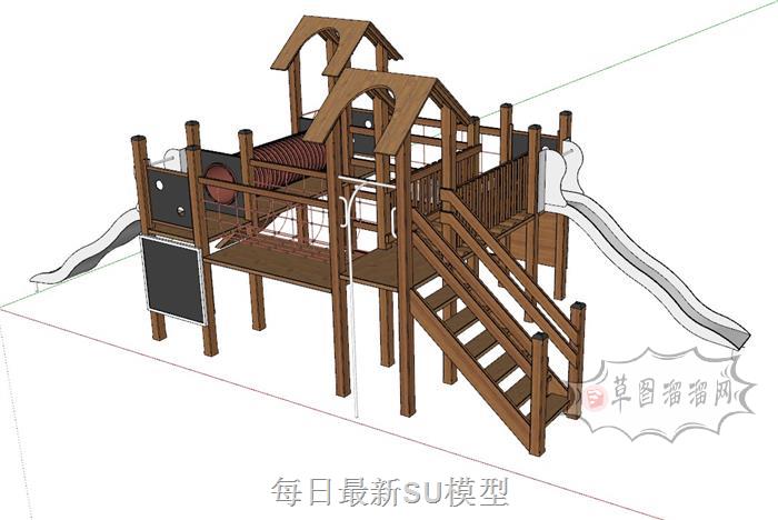 儿童滑滑梯游乐SU模型