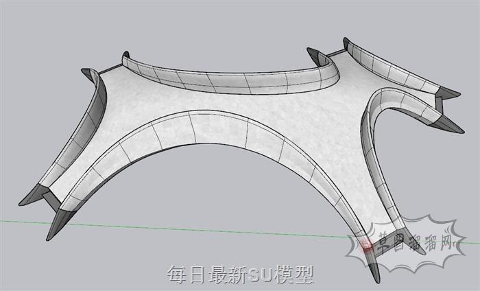 儿童滑梯游乐设施SU模型