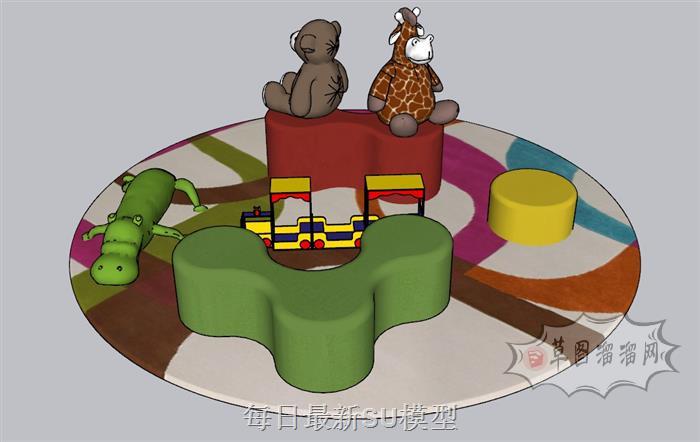 儿童玩具布娃娃SU模型