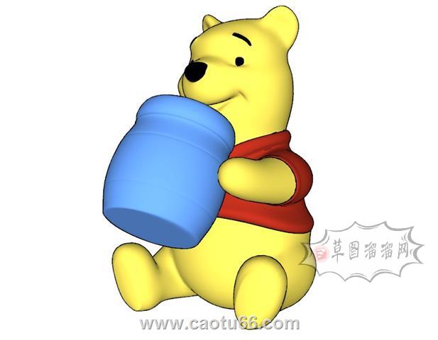 小熊维尼布娃娃SU模型