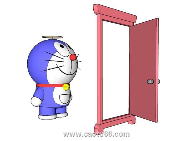 哆啦A梦任意门卡通SU模型
