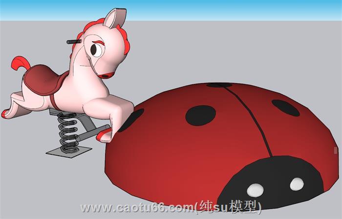 儿童弹簧小马SU模型