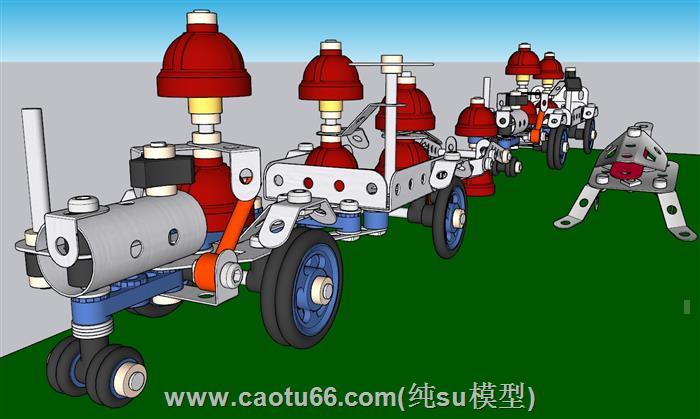 儿童游乐小火车SU模型
