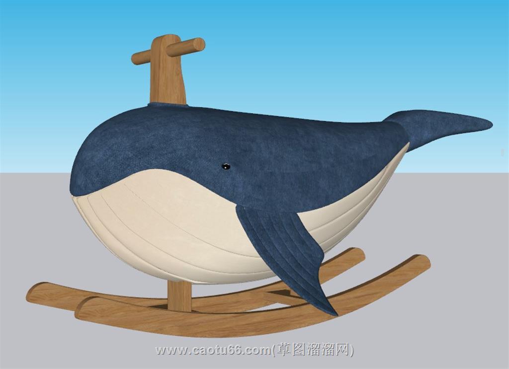 儿童蓝鲸鲸鱼SU模型