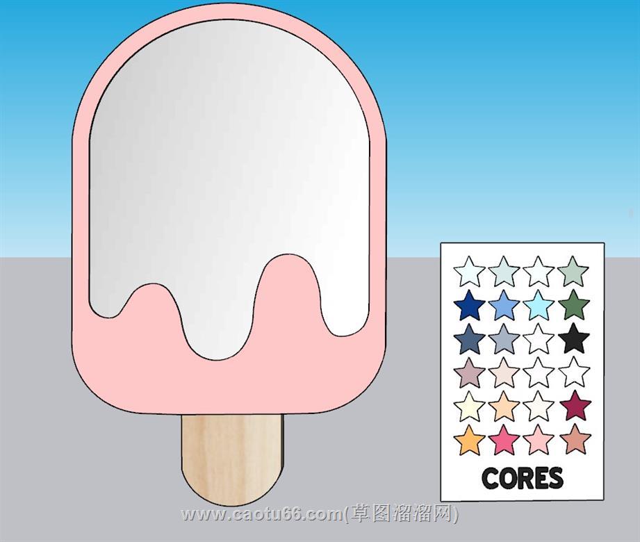 雪糕冰激凌logoSU模型