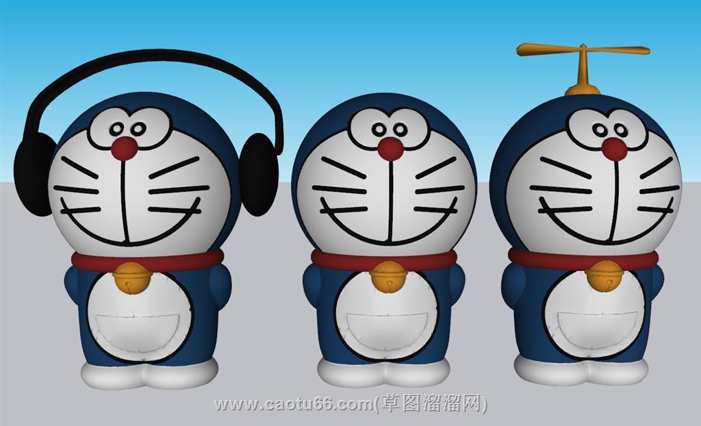 机器猫哆啦A梦竹蜻蜓SU模型