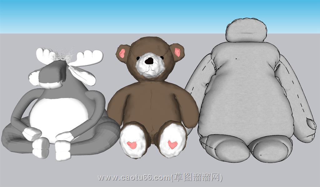 儿童布娃娃熊SU模型
