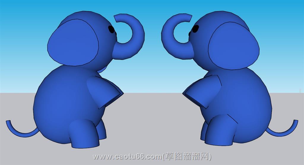 大象玩具摆件SU模型