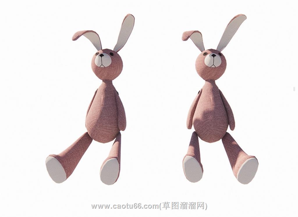 兔子布娃娃玩偶SU模型