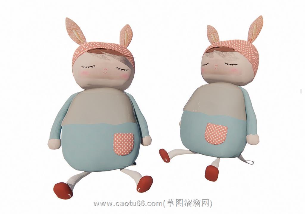 毛绒玩具布娃娃SU模型