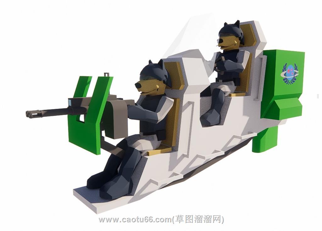 积木玩具狗SU模型