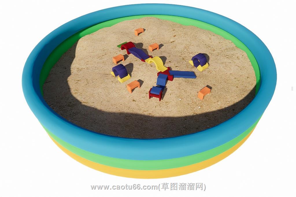儿童沙堆沙池SU模型
