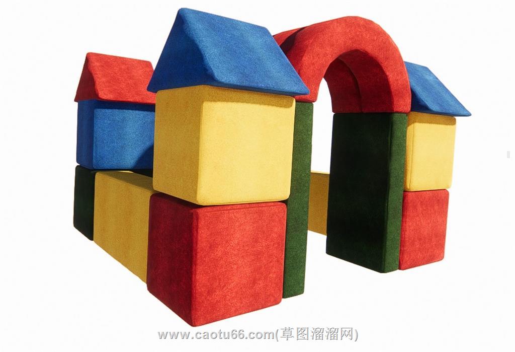 儿童游乐场积木屋SU模型
