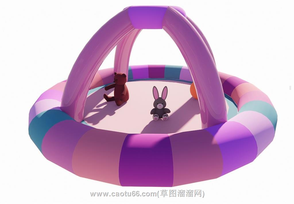 儿童户外充气SU模型