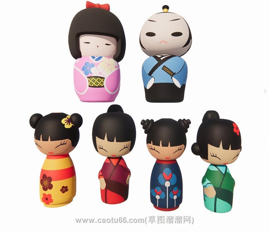 日式玩偶人偶SU模型