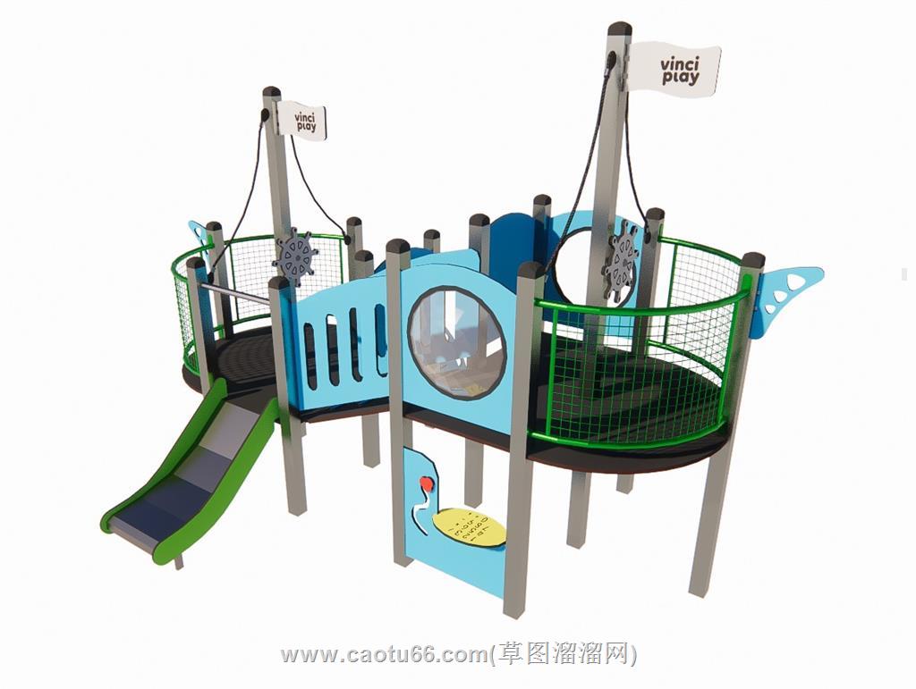 儿童游乐滑滑梯SU模型