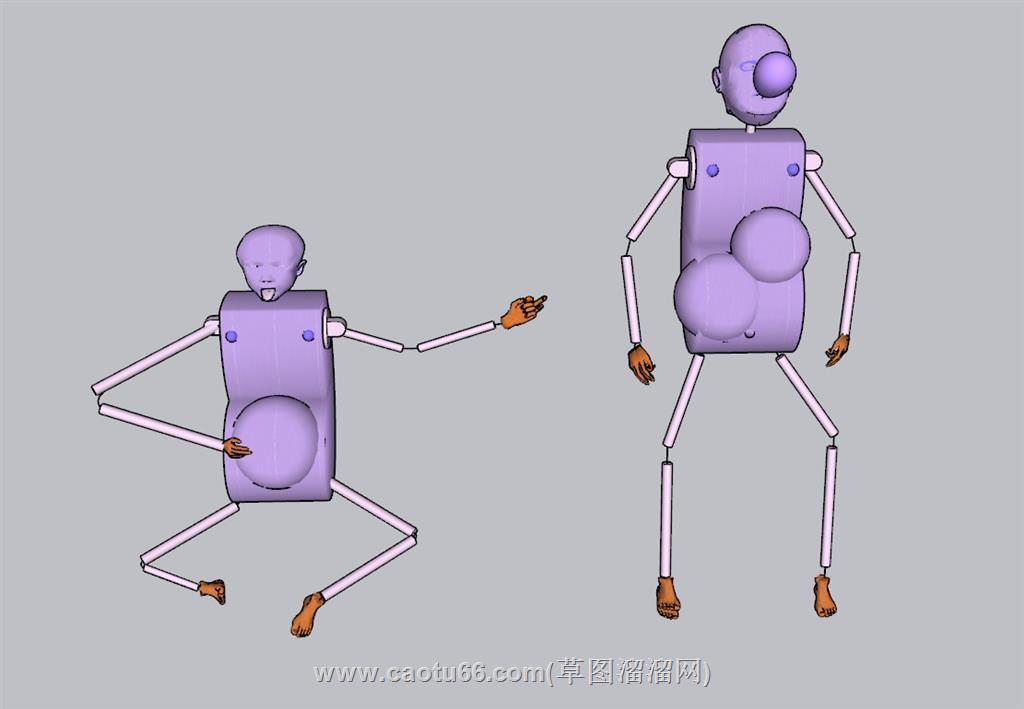 人偶玩具摆件SU模型