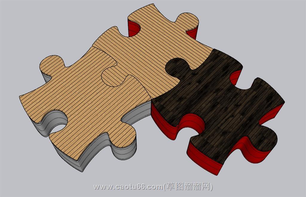 积木SU模型