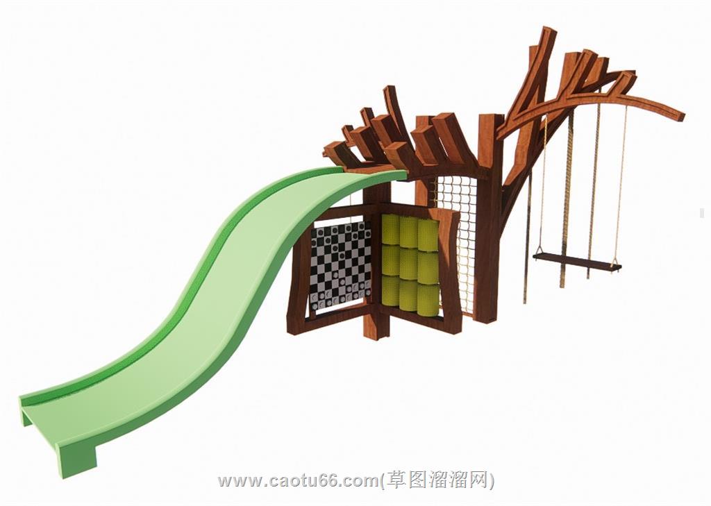 儿童游乐滑梯SU模型