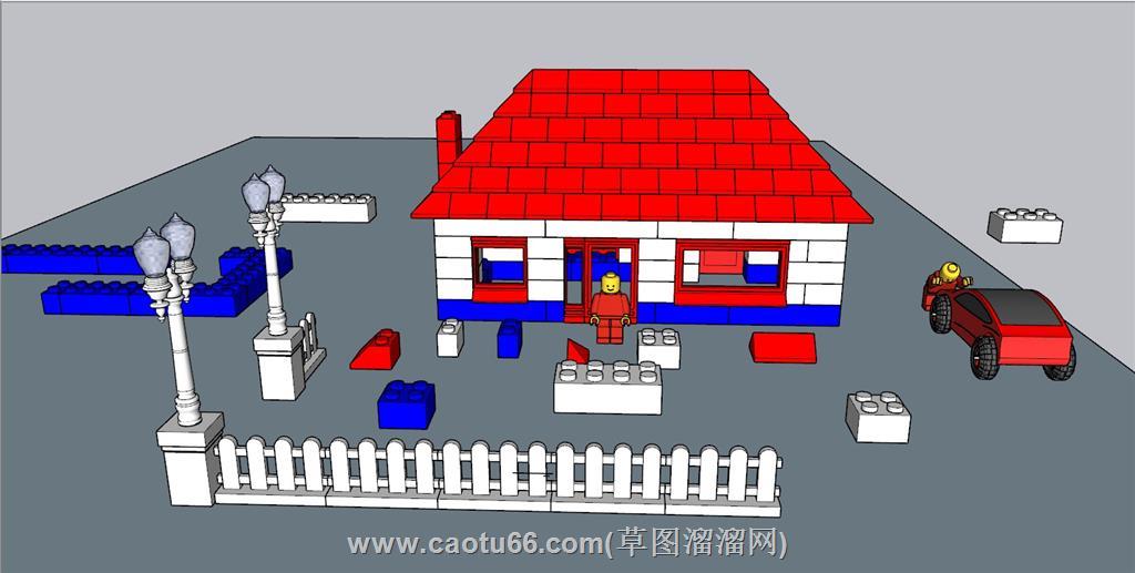 乐高玩具积木SU模型
