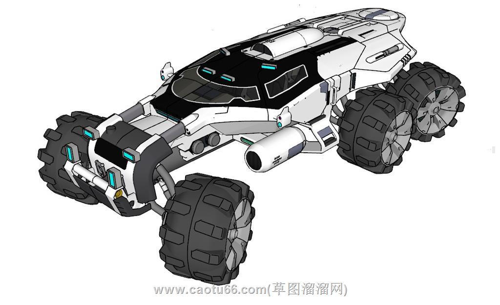大脚车怪兽车玩具车SU模型