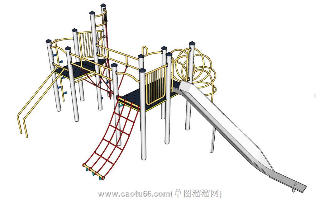 儿童游乐滑滑梯SU模型