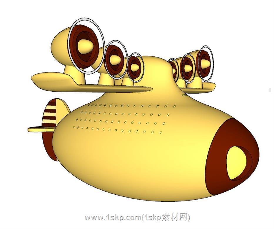 玩具潜水艇SU模型