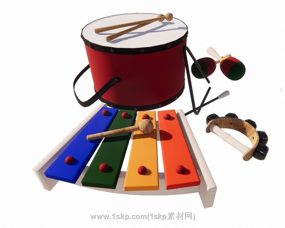 儿童玩具乐器SU模型