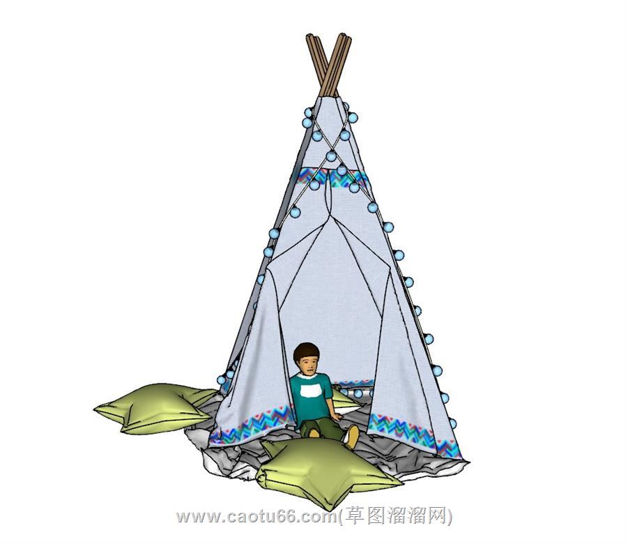 儿童帐篷SU模型