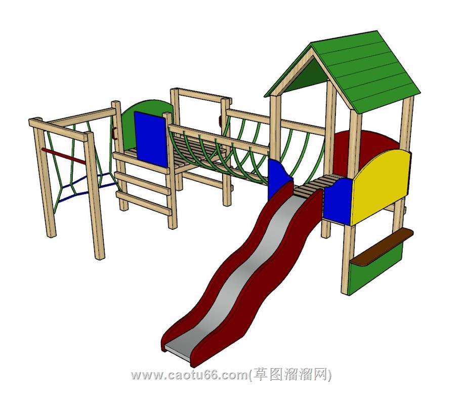 儿童游乐滑滑梯SU模型