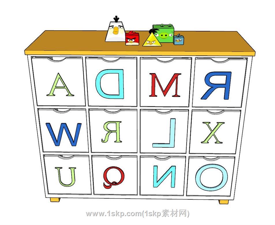 玩具柜SU模型