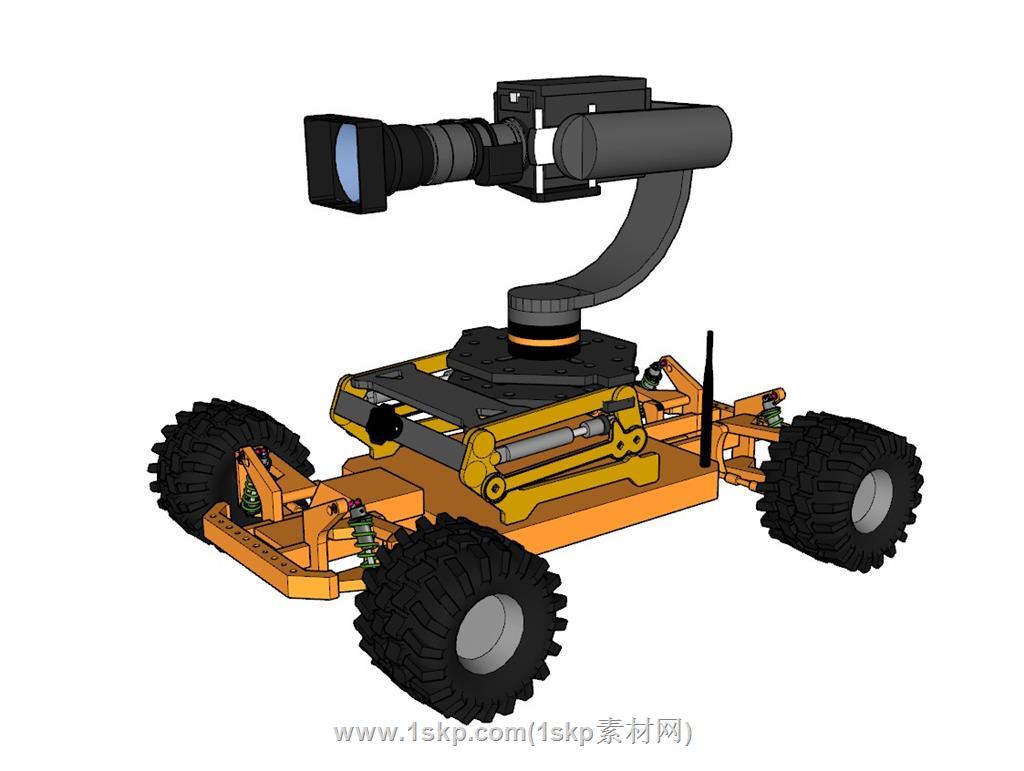 积木车玩具车SU模型