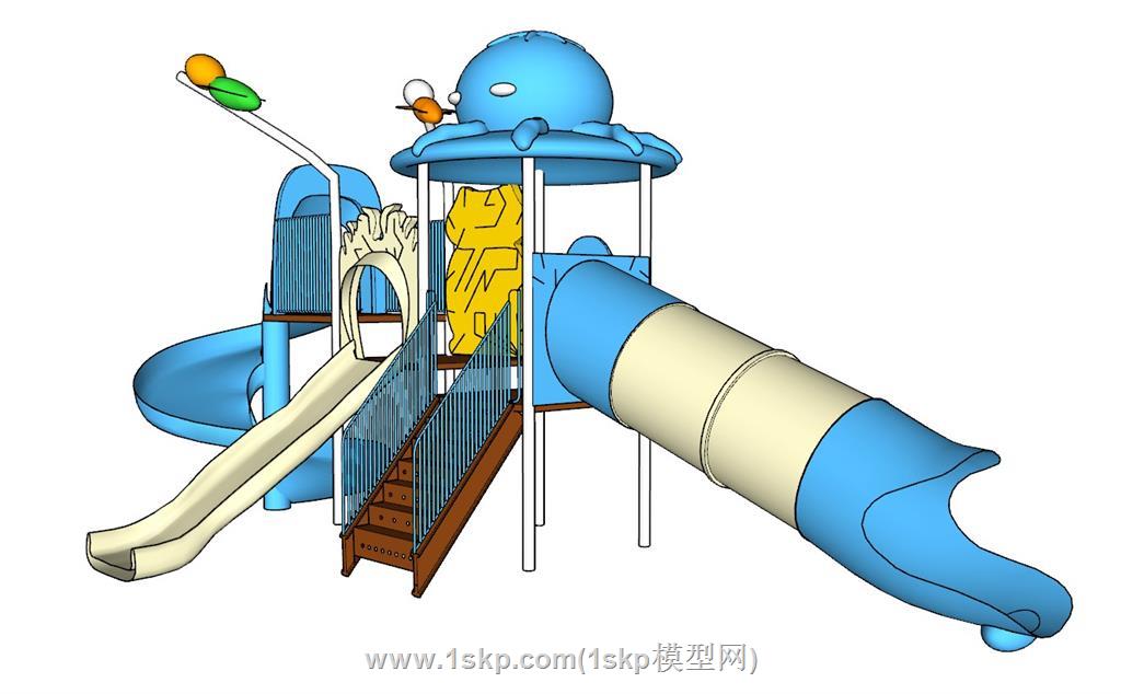 滑梯SU模型