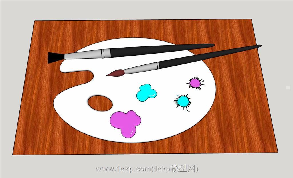 绘画调色板SU模型