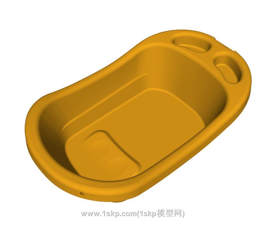 婴儿洗澡盆浴室盆SU模型