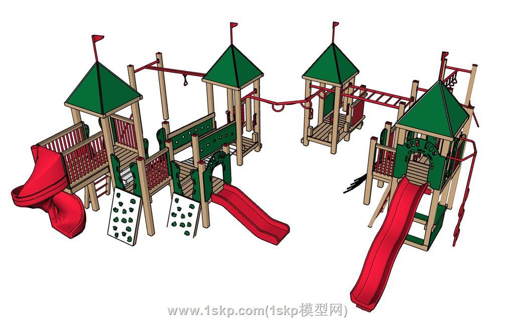 儿童游乐滑滑梯SU模型