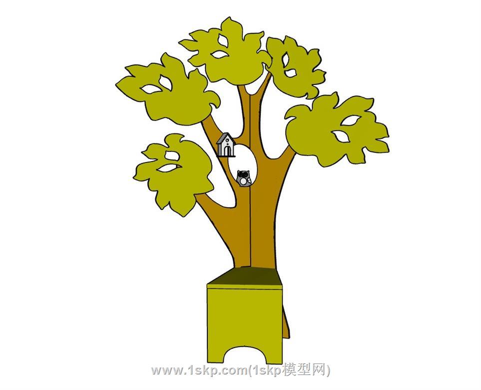 儿童装饰树SU模型