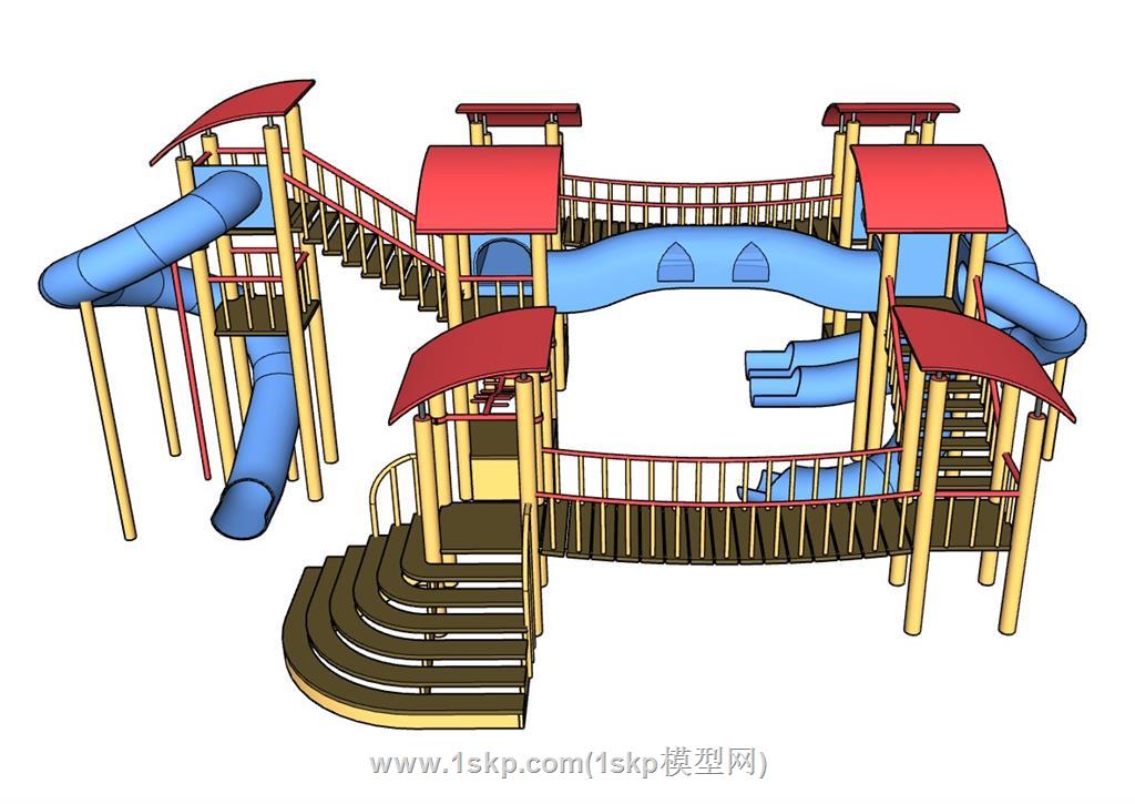 儿童滑滑梯SU模型