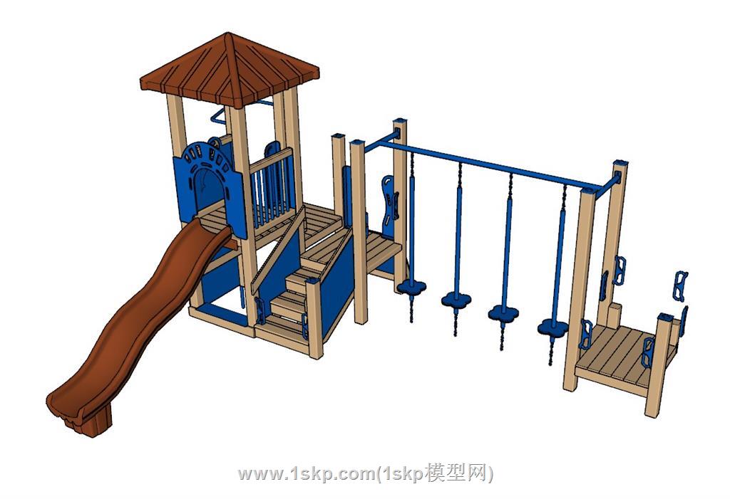 儿童游乐滑滑梯SU模型