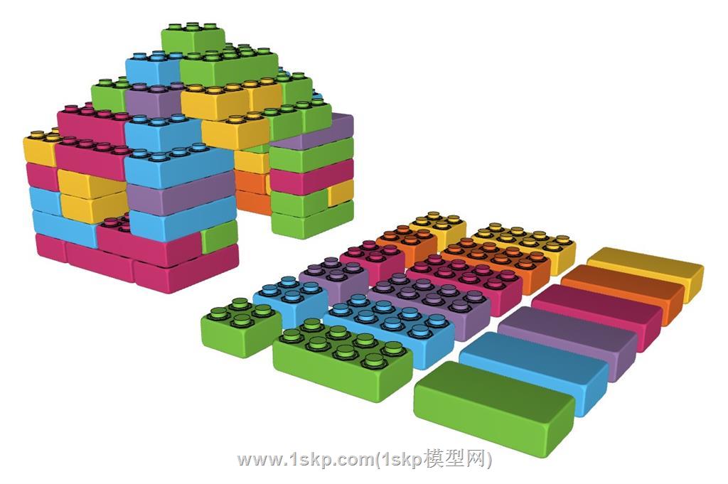 积木乐高玩具SU模型