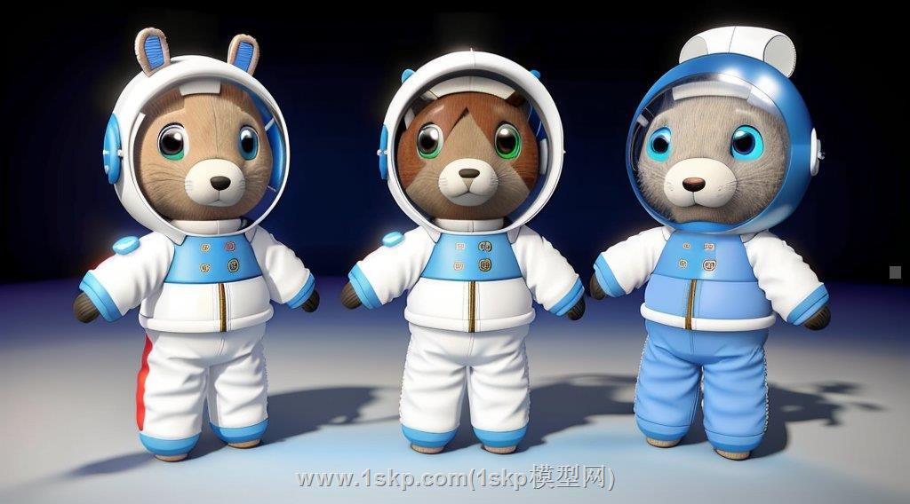 太空鼠玩具手办SU模型