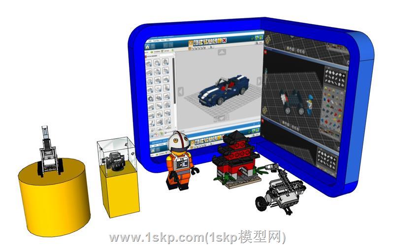 乐高积木玩具店展示台