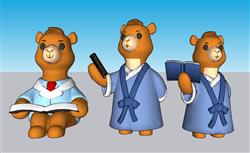 儿童小鹿拿书本的雕塑