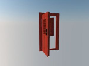 安全门防盗门SU模型