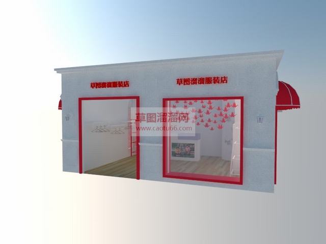 服装店门面SU模型