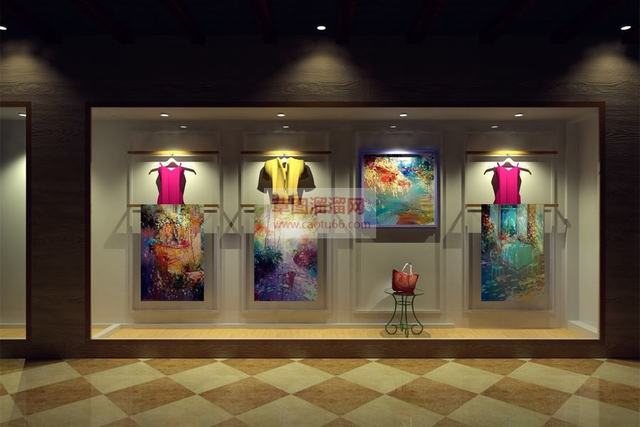 服装店橱窗SU模型