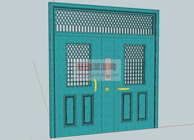住宅楼大门门禁SU模型