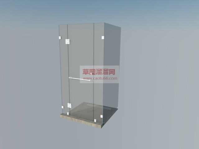 浴室玻璃门SU模型