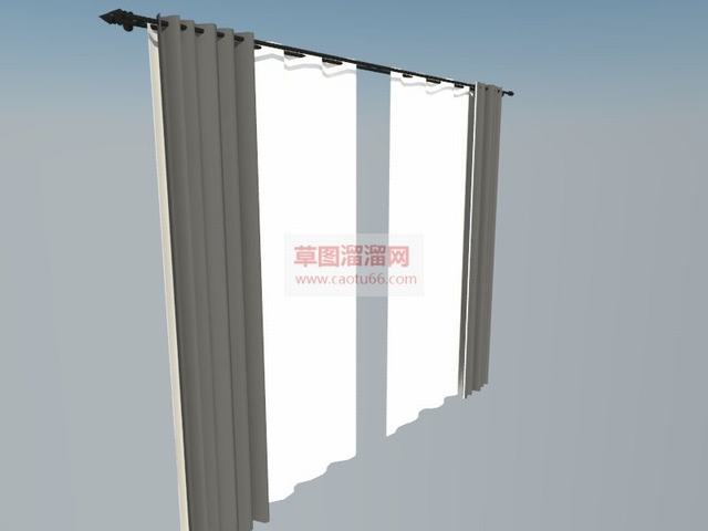 窗帘SU模型