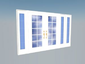 双开门玻璃门SU模型